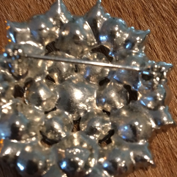 Monet Rhinestone Brooch - Picture 2 of 4